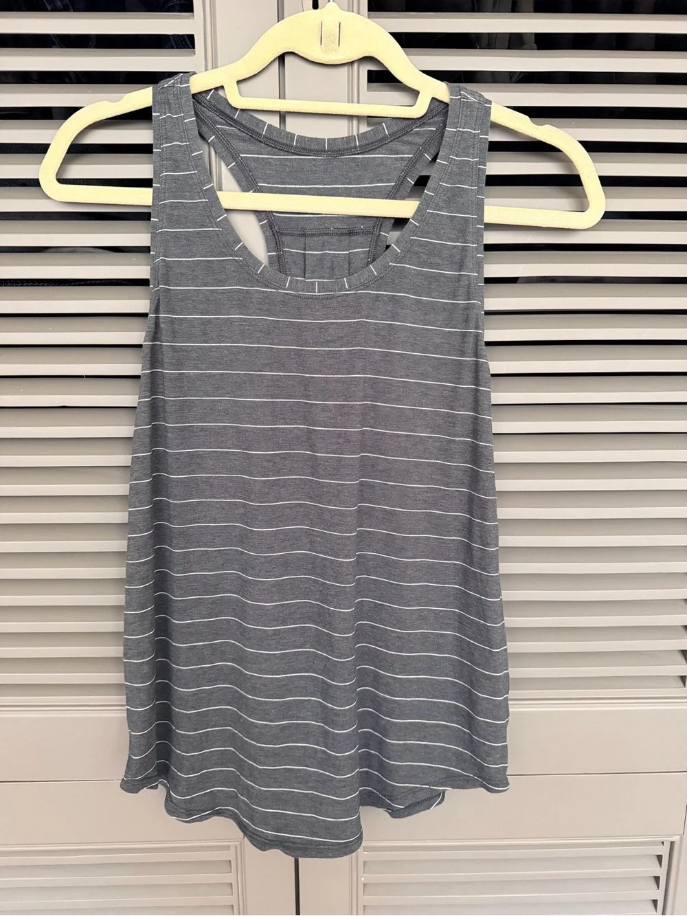 lululemon athletica Gray Striped Racerback Tank